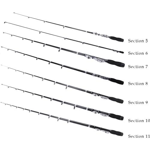 Mini Portable Telescopic Fishing Rod Spinning Carbon Fish Hand Fishing Tackle Sea Rod Ocean Rod Fishing Pole without Reel