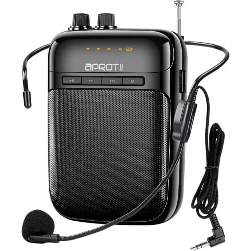 12W Voice Amplifier Portable Mini with Sound-Amplifying Wired Microphone for Classroom Meetings and Outdoors Teachers Tour Guide