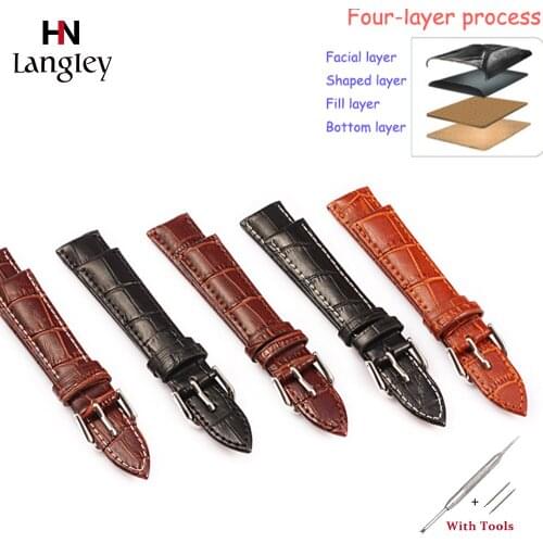 Genuine Leather Watchbands With Tools Watches Accessories 12mm 13mm 14mm 15mm 16mm 17mm 18mm 19mm 20mm 21mm 22mm 24mm Wristbands