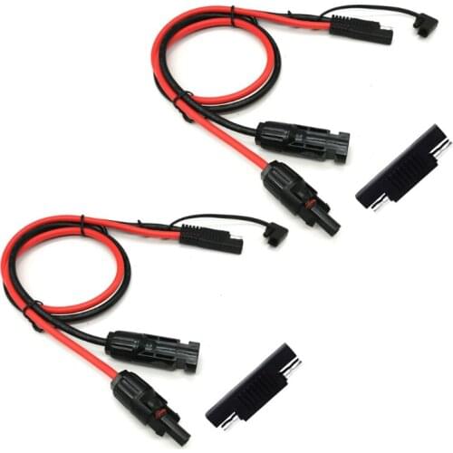 SAE Adapter to Solar Panel Connector 10AWG 60cm/30cm Cable Conector Charger Kit E7CA