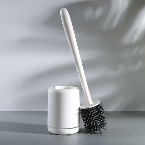 Toilet Brush Quick Draining Clean Tool Wall-Mount Silicone Head Brush Floor-Standing Cleaning Brush Kitchen Bathroom Accessories