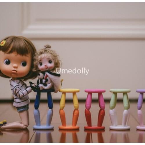 Cute Colorful 1/12 Scale Miniature Dollhouse Mini Chair Stool Furniture for OB11 Doll House Accessories Toy