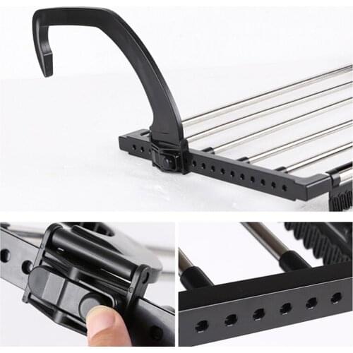 Folding Towel Clothes Dryer Hanger Shelf Anti-rust Balcony Storage Holder Rack