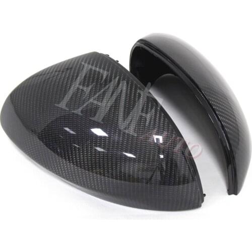 Replacement Real Carbon Fiber Rear View Side Mirror Cover For VW Volkswagen Tiguan 2009-2015