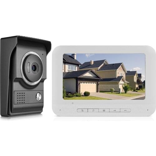 7inch Video Door Phone Doorbell Intercom Kit TFT-LCD Color Screen Indoor Monitor Outdoor Camera Support Night Vision Waterproof