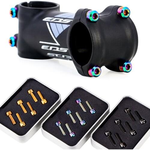 GIYO Bicycle Stem Screw Titanium Alloy M5x18/20 With Gasket Mountain Road Bike Handlebar Fixing Cycling accessories