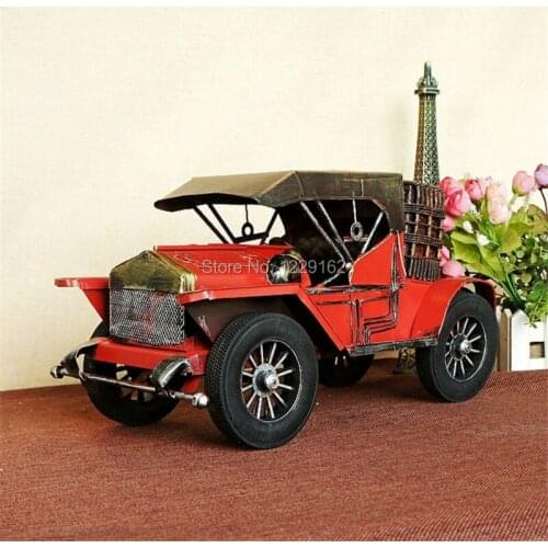 Vintage Engineering car toy Handcrafted metal retro car model home/pub/shop decoration creative birthday gift