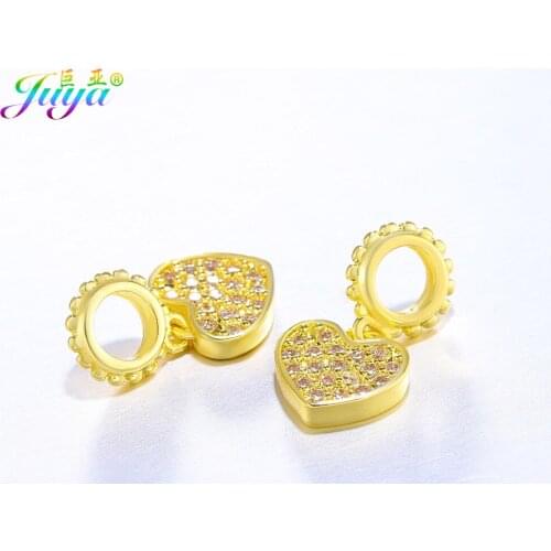 Angel Wings Jewelry Bracelets Bangles Making Components Gold Heart Bail Charm Pendant Fot Women Children Gift Jewelry DIY Making