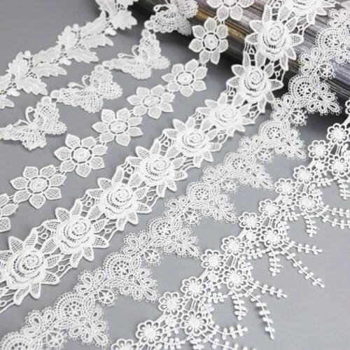 1 yards/lot) white Handmade lace lace jewelry patchwork material lace ribbon DIY sewing garment accessories