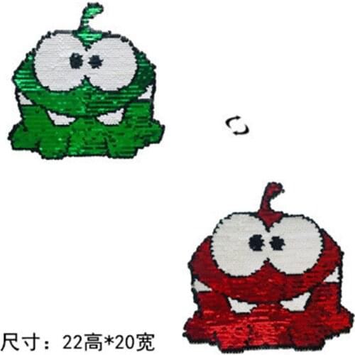 10 frog transfer sequins embroidered applique sew on patchLeiao Craft