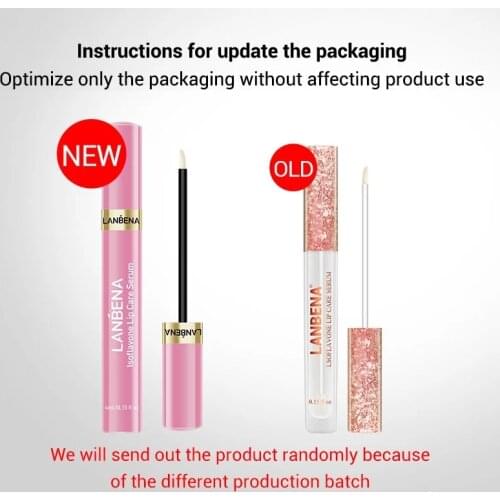 LANBENA Lip Care Serum Lip Plumper Lip Mask Reduce Fine Lines+ Eyelash Growth Eye Serum Eyelash Enhancer Longer Fuller 2PCS