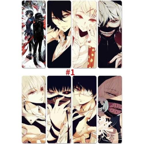 8pcs/set Anime Tokyo Ghoul PVC Bookmarks of Kaneki Ken Sendasly Kirishima Ayato Kirishima Touka