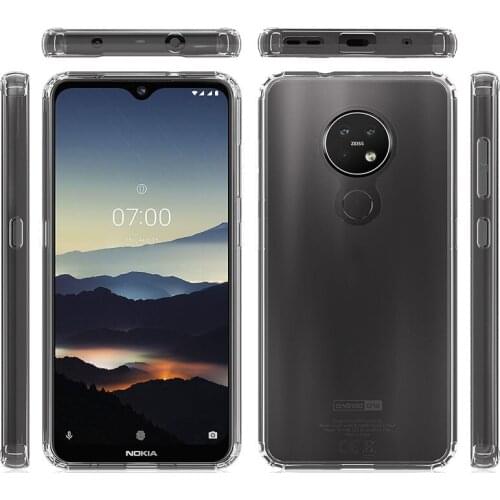 Acrylic Shockproof Case for Nokia 7.2 6.2 4.2 7.1 6.1 Plus X6 X7 5.1 3.1 2.1 Transparent Hard Crystal Anti-fall Back Cover Cases