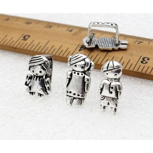 20pcs Fashion Boy Slider for Bracelet Necklace Cord Beads Watch Chain DIY Making Accessory 17x8x10mm Hole approx 6.5x10mm K04250