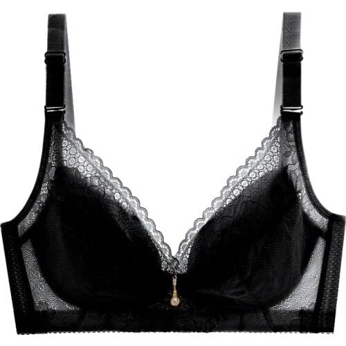 Wireless Full Cup Plus-sized All-Inclusive Bra Thin Underwear Womens Push up Adjustable Breast Hugging Beautiful Back Underwear