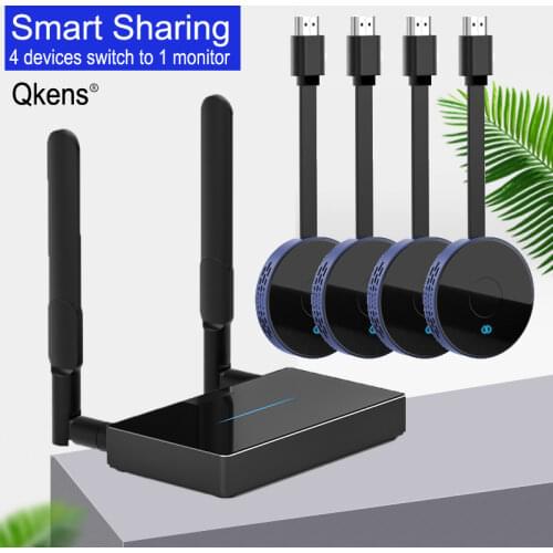 Multi To One Wireless Transmitter Receiver HDMI Extender Switch 4 To 1 Meeting Projection Phone Computer PC Share To TV Monitor