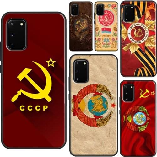 Russia Soviet Emblem Flag Case For Samsung Galaxy S20 FE S8 S9 S10 Plus Note 10 S10e Note 20 S21 Ultra Back Cover