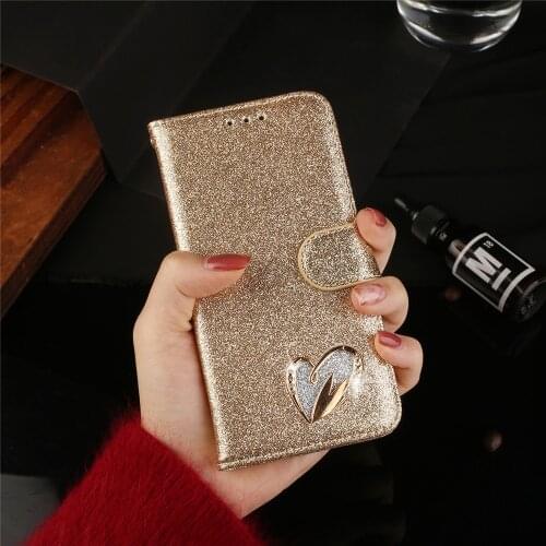 Love Jewell Case For Samsug Galaxy A50 A40 A70 A20E 2019 Glitter Bling Leather Flip Case For Samsung A 50 70 40 20E Phone Cover