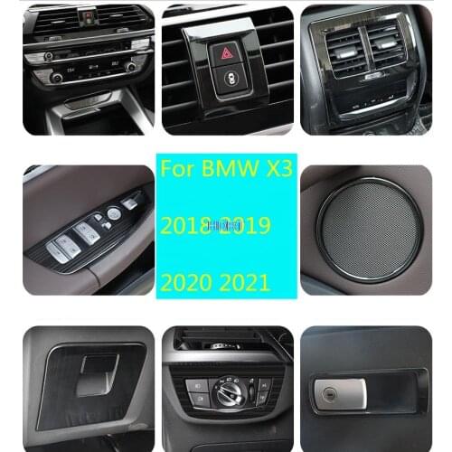 For BMW X3 2018-2021 car styling soft Stainless steel car black interior modification stickers full set of interior accessories