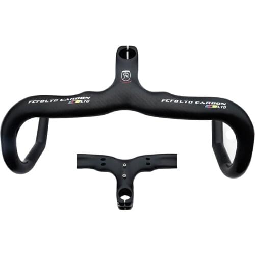 FCFB Cycling Carbon handlebar Integrated Handlebar Road Bike Handle Bars 3k Matte Ultralight Carbon Fibre Road Bicycle Handlebar