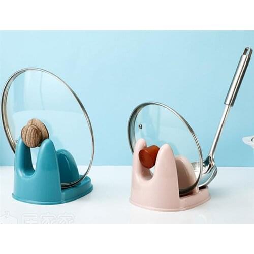 Cooking Tools Kitchen Solid Color Utensil Rest Spoon Rest Utensil Spatula Holder Heat Resistant Storage Shelves 3 Colors