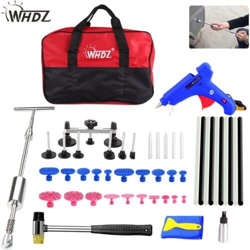 WHDZ Car Paintless Dent Removal Repair Tools 2in1Slide Hammer puller bridge glue gun glue sticks Tool Set For Car Dent