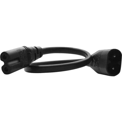 IEC 320 2-Pin C7 Female to C8 Male Figure 8 Power Adapter Extension Cable for Speaker and Printer