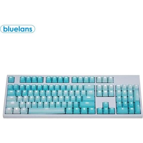 104Pcs PBT Backlight Color Matching Keycaps Dip Dyeing Process Matte Texture Contrast Color Light Penetrating Mechanical Keycaps