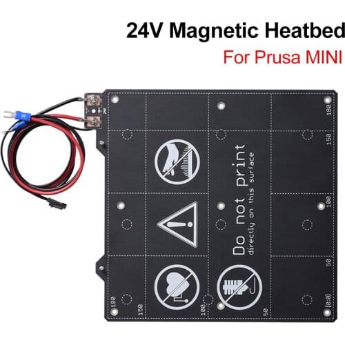 Magnetic Heatbed Steel Sheet 202x186x2mm 24V For Prusa MINI 3D Printer Hotbed heated bed 3D Printer Parts