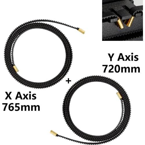MEGA 1set 2set 2GT 6mm Open Timing belt X Axis 765mm+Y Axis 720mm Belt Replacement 3D Printer Parts Rubber For Ender-3 Printer