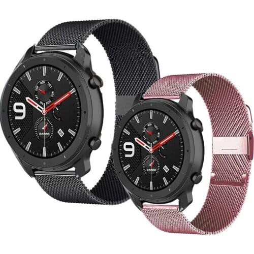 Milanese Watchband Strap for Amazfit GTR 2 47MM 42MM /Amazfit Pace/Stratos 3 2 2s Bracelet Band Wristband Replacement Correa