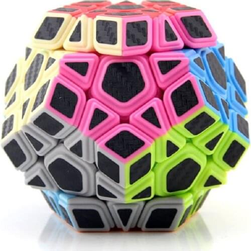 Moyu Mofangjiaoshi Meilong Megaminx Magic Cube Carbon fiber Stickers Dodecahedron Neo Speed Magic Cube Twist Educational toys