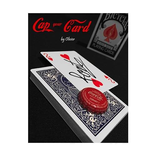 Cap your Card by Olivier Pont (Gimmick+online instruction),Card Magic Trick,Close up,Illusion,Fun,Mentalism