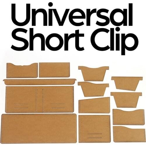 1Set DIY Kraft Paper Template New Lovely Fashion Creative Universal Short Clip Leather Craft Pattern DIY Stencil Sewing Pattern