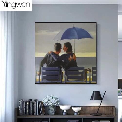 NEW 5D Diamond Painting Blue Umbrella Couple Full Set Diamond Embroidery Stones Diy Mosaic Cross Stitch Kits Art Wall Home Decor