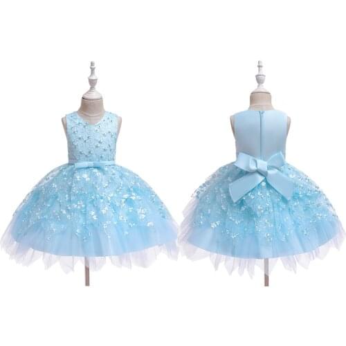 Baby Girls Clothes Kids Childrens Dresses Girls Wedding Party Costume Lace Puffy Girls Shorts Birthday Party New Year Costume