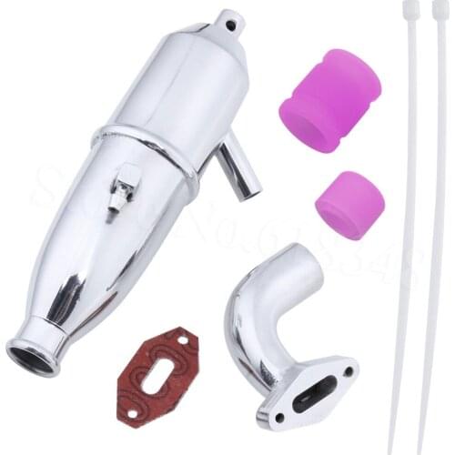 Wholesale 5Sets/Lot HSP Aluminum Exhaust Pipe 102009 (02124 ) Car Upgrade Parts Accessories 1/10 Upgrades 94102 SONIC