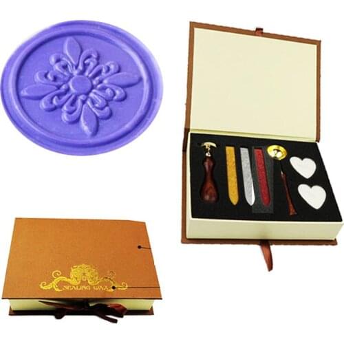 Personalized Decorative pattern Wax Seal Stamp Set Vintage Classical Wax Stamp Kit for Cards Envelopes Invitations Wine Packages