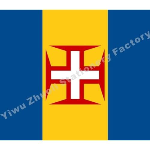 Portugal Madeira Flag 150X90cm (3x5FT) 120g 100D Polyester Double Stitched High Quality Banner Ensign Free Shipping