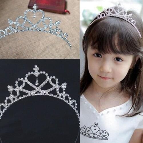 Crystal Hair Band Headband Headwear For Lovely Girls Princess Bridal Crown Flower Children Kids Wholesale Hair Accessory