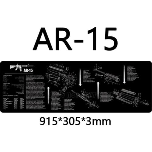 AR15 AK47 Gun Cleaning Rubber Mat Non-Slip Clean Mat with Parts Diagram Instructies Armourist Mat for hunting Airsoft