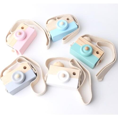 Nordic Cute Wooden Camera Toy Home Decoration Hanging Ornaments Children Educational Toy Baby Room Decoration