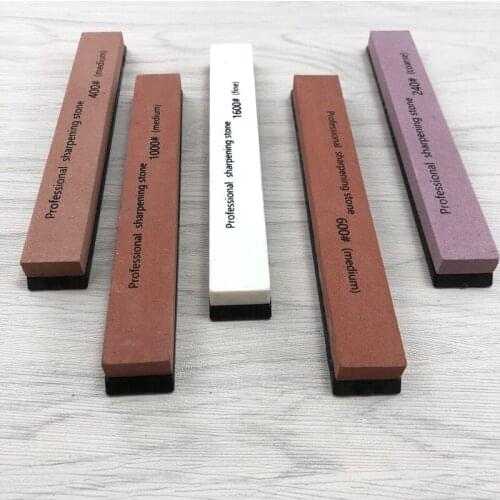 240 400 600 1000 1600#grit Knife Sharpener 5pcs Grinder Fixed Angle Fast Honing Sharpening Stone Whie Corundum Whetstone Set