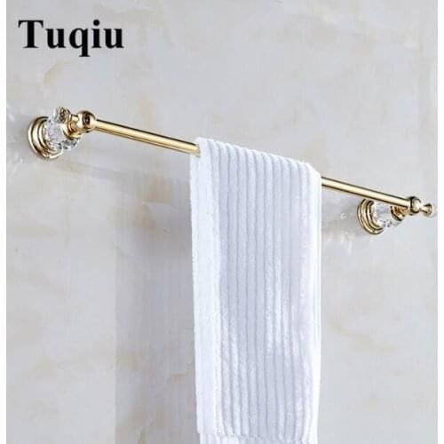 Vidric Luxury brass Europe style gold finished bathroom single towel bar,towel rail,towel rack bathroom accessories