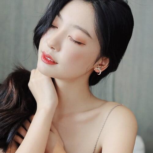 INS Fashion Hollow Out Irregular Clip Earrings for Women Gold Color Alloy Geometric Shiny Rhinestones Statement Earring Brincos