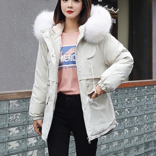 Large Fur Hooded Winter Down Coat Women 90% White Duck Down Jacket Thick Warm Parkas Female Outerwear Женская Одежда