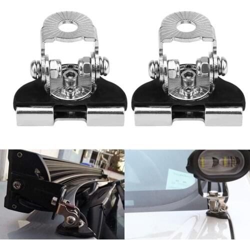 1Pair Car Engine Hood Light Bracket Holder Offroad SUV Engine Cover Led Work Light Bar lights & Lighting Bracket Mounting Clamp