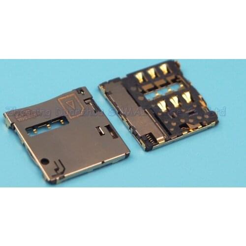 10pcs/lot Sim Card Slot holder For Samsung I9300 i9308 I9500 N7100 OPPO U705T Card socket connector