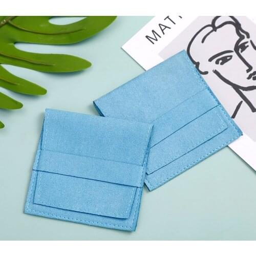 10pcs Blue Chic Jewelry Package for Wedding Ring Earrings Necklace Christmas Presents Gift Bag Small Microfiber Velvet Pouches