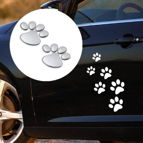 2pcs Car Sticker Cool Design Paw 3D Animal Dog Cat Bear Foot Prints Footprint for Buick Regal Lacrosse Excelle GT/XT/GL8/ENCORE